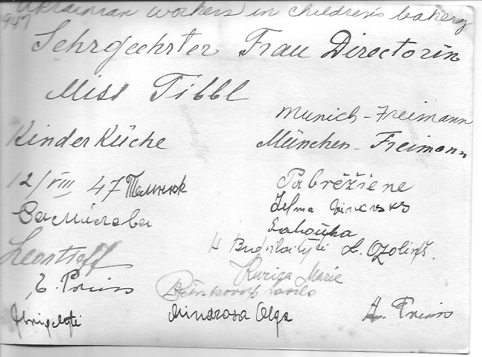 Signatures on rear of photo